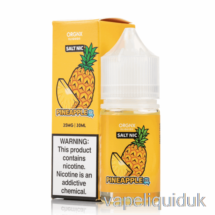 ICED Pineapple SALTS - ORGNX E-Liquid - 30mL 35mg Vape Liquid